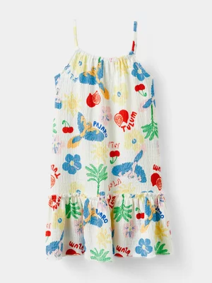 Cotton On Kids Girl White Hallie Tiered Dress