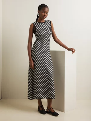 Women's Iconography Chevron Striped Knitwear Dress 