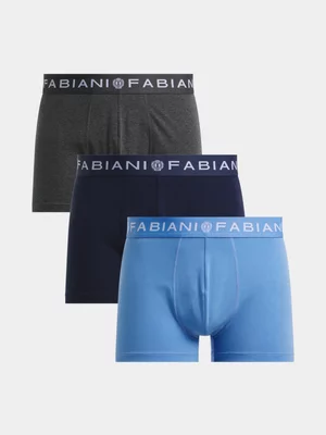 Fabiani Men's 3-Pack Navy Trunks 