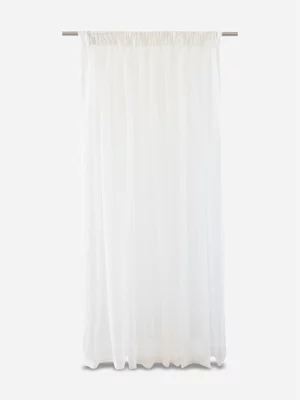 Volpes Crushed Voile Cream Taped Unlined Curtain