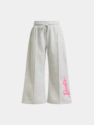 Jet Younger Girls Grey Melange Barbie Wide Leg Pants