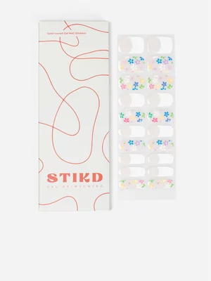 STIKD Multi Semi Cured Gel Nail Stickers Flower Power