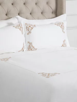 Grace Soleil Embroidery Duvet Cover Set Natural