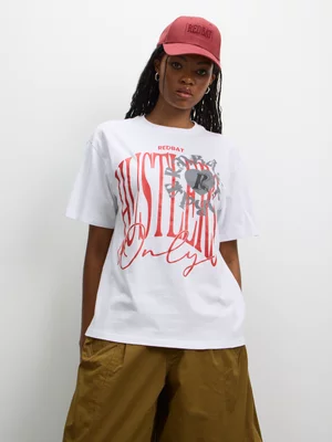 Redbat Women's Hustlers Relaxed Ecru T-Shirt