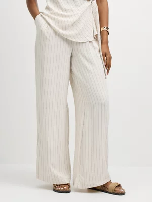 Jet Women’s Stone And Black Stripe Wide Leg