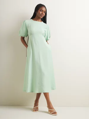 Women's Iconography Puff Sleeve Fit & Flare Dress