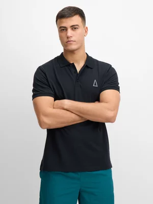 Mens APX Pique Tipping Black Golfer