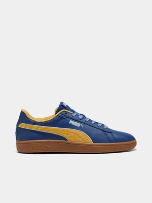 Mens Puma Smash 3.0 Blue/Gold Sneaker