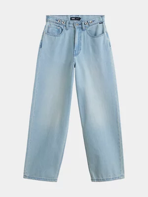 Vans Women's Cinched Check 5 Baggy Light Stonewash Pants