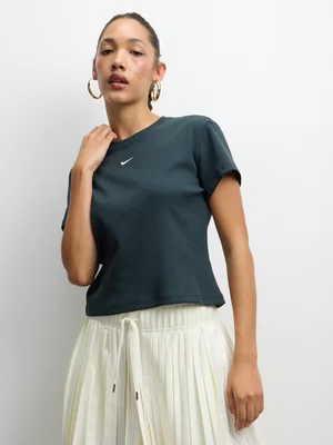 Nike Women's Nsw Seaweed Rib Tght Black T-shirt