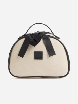 Beauty Box - Stone Linen Curved Vanity