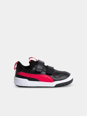 Toddlers Puma Multuflex Black/Red Sneaker 