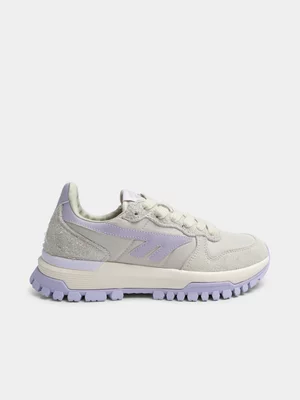 Women's Hi-tec Harlem Milk/Purple Sneaker 