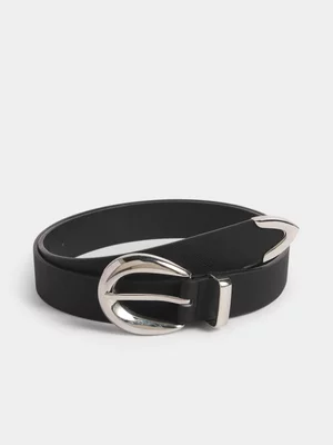The FIX Women's Black PU Belt