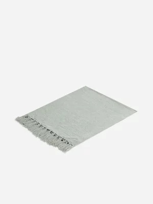 Jet Home Green Chenille Throw