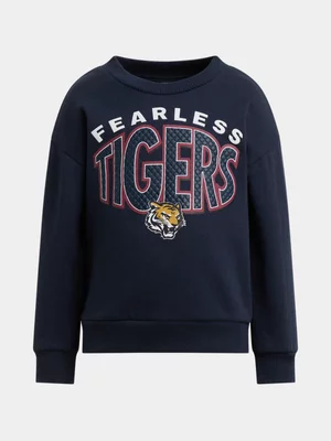 Exact Younger Boy's Navy Graphic Print Sweat Top