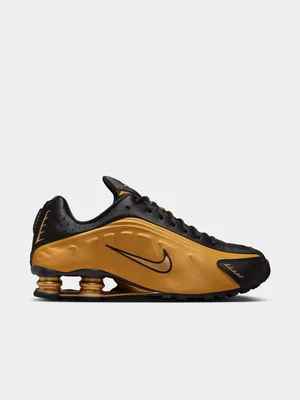 Nike Men's Shox R4 Gold/Black Sneaker