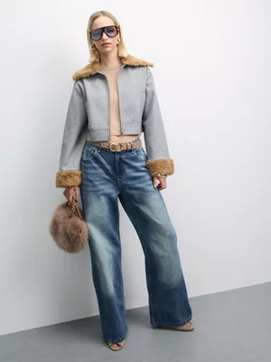 The FIX Women's Medium Wash Wide Leg Jeans