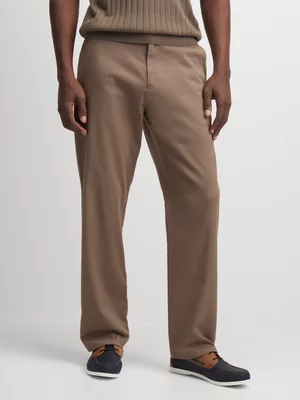 Exact Men's Brown Straight Leg Chinos