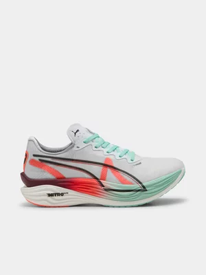 Puma Mens Deviate Nitro Elite 3 Hyrox Red/White Running Shoes 