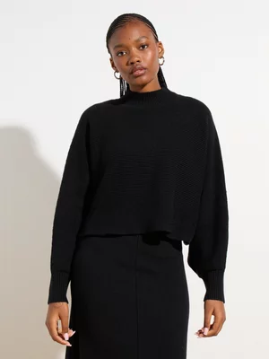 Women's Canvas Wrap Back Jumper Black