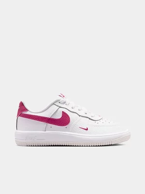 Nike Kids Air Force 1 Lace MS White/Plum Sneaker