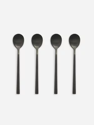 Jet Home Black 4 Piece Teaspoon Set