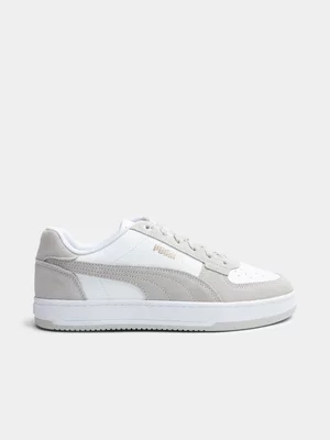Mens Puma Caven 2.0 Mono White/Grey Sneaker