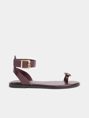 Toe Post Ankle Tie Sandals