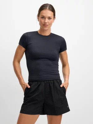 TS Womens Woven Black Walk Shorts