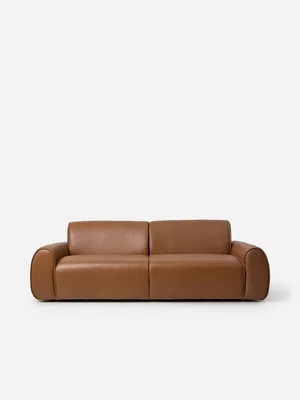 Siba 3 Seater Leather Couch Codiac Taupe