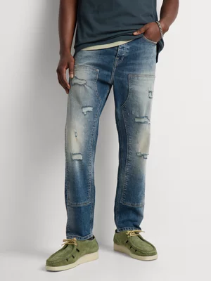 Relay Jeans Men's Tapered Carpenter Blue Denim