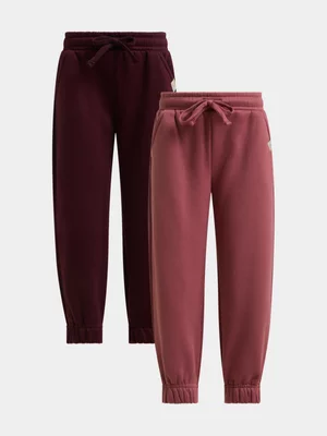 Jet Older Girls Amaranth Plum 2 Pack Jogger