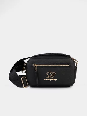 Women's Sissy Boy Black Front Zip Camera Bag