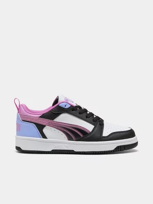 Junior Puma Rebound V6 Lo Jelly Heaven White/Black Sneaker