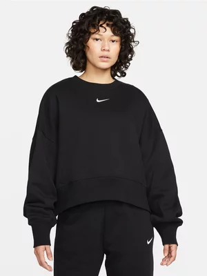 Nike Womens Sportswear Phoenix Fleece Black/Sail Crew Sweatshirt