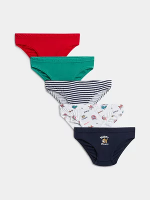 Jet Younger Boys 5Pk Varsity Champs Briefs
