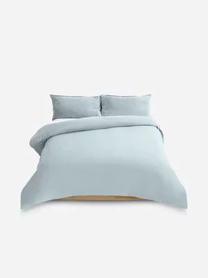 Volpes Washed Cotton Denim Duvet Cover Set