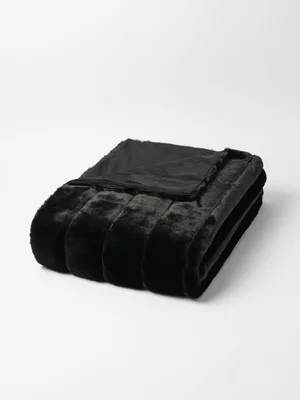 Faux Fur Plush Rib Throw 150x200cm