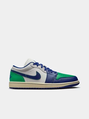 Jordan Men's 1 Low Blue/Green Sneaker