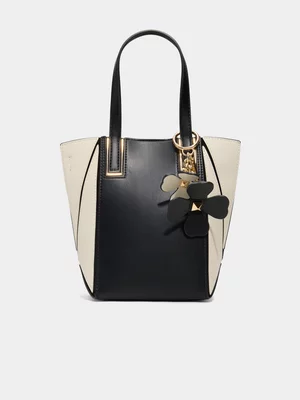 Women's ALDO SMALLPRISMATOTE Black/White Satchel Bag