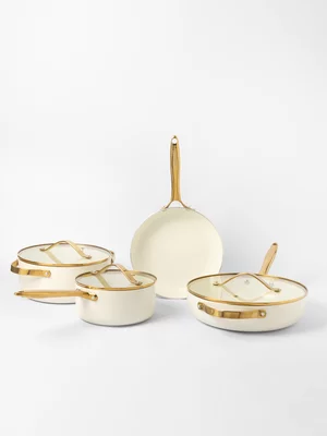 Haden Ivory & Champagne Cookware Set