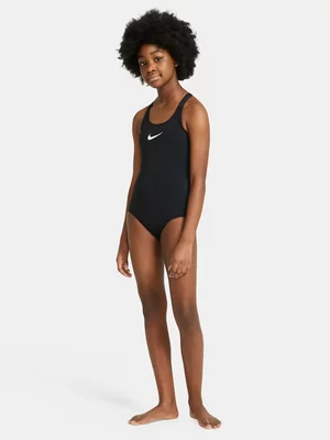 Nike Girls Racerback Black Swimsuit