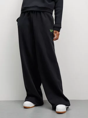 Reebok Women's Oversized Wide Leg Black Pants