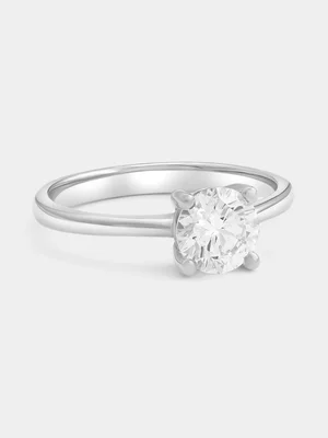 White Gold 1.00ct Lab Grown Diamond Round Solitaire Ring  
