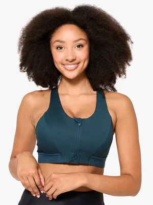 Decathlon Women's Zipped & Ribbed Sports Bra