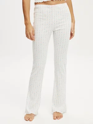 Women's Cotton On White Waffle Pointelle Pants
