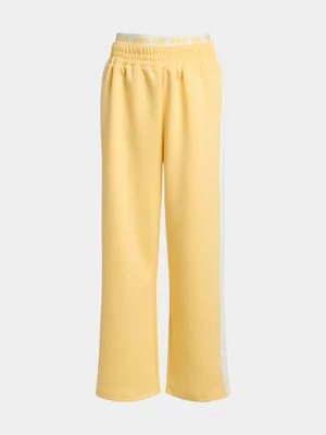 Jet Older Girls Yellow Lux Elasticated Wide Leg Pants