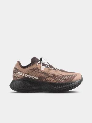 Salomon Mens Aero Glide 4 GRVL Burro/Black/Vanilla Trail Runing Shoes 