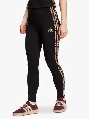 adidas Womens All Over Print Black/Warm Sandstone Leggings